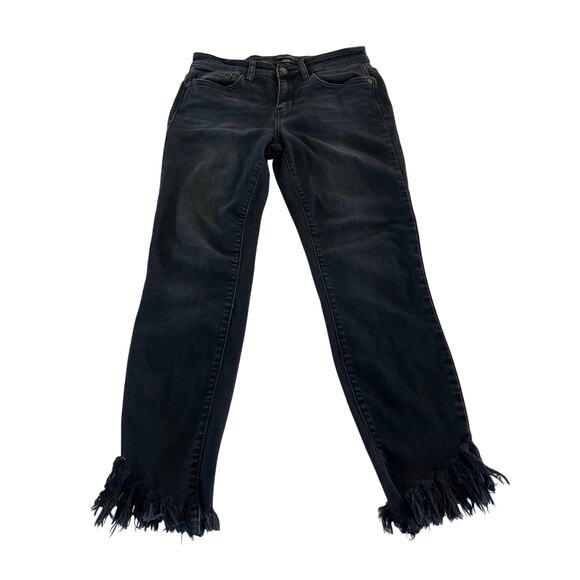 Judy Blue Denim - Judy Blue Skinny Jeans Black with Raw Hem‎ Size 5 /27